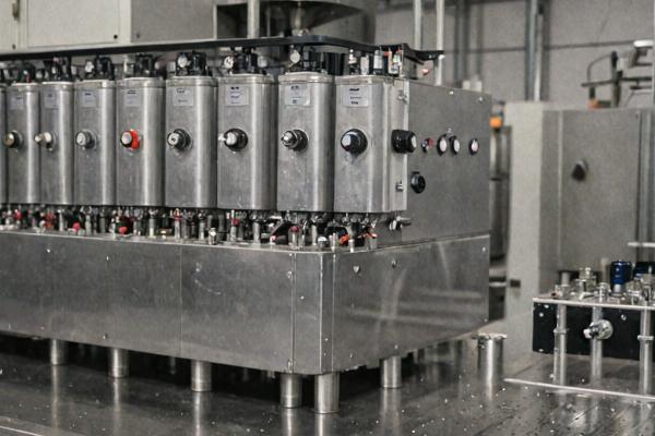 Quality control inspection area with testing equipment